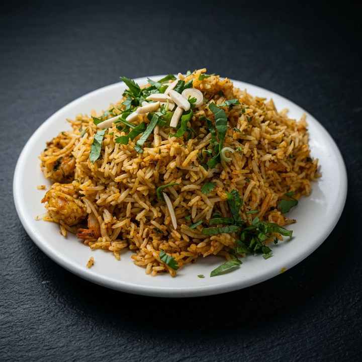 Shrimp Biryani at Taj Indian Cuisine & Bar in Madison, Wisconsin