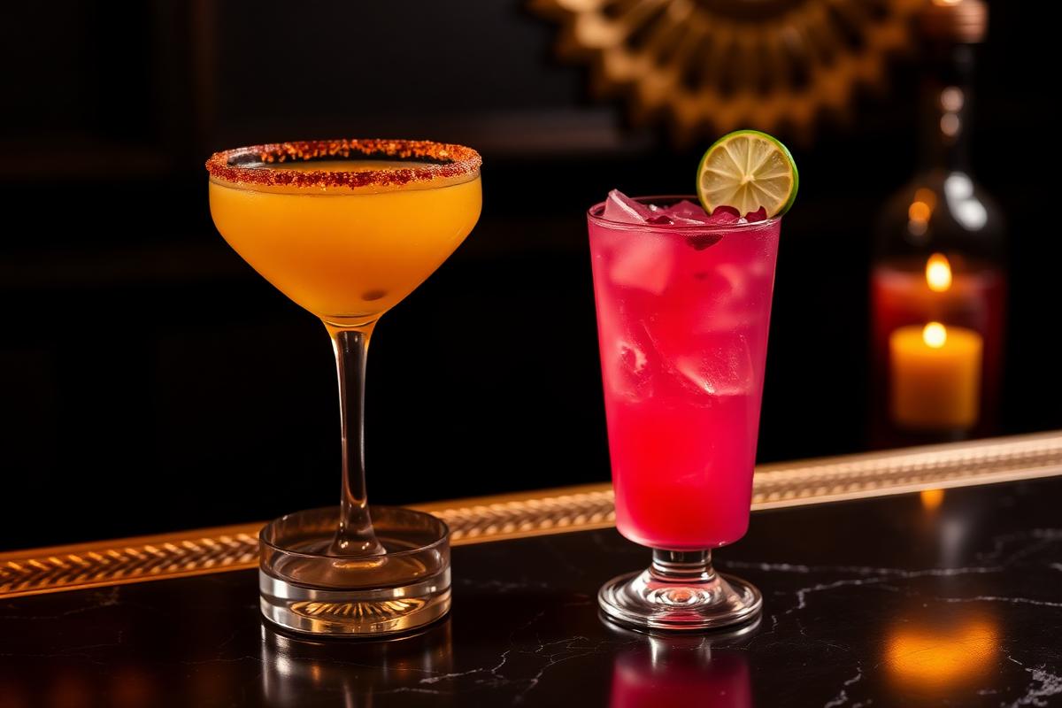 House cocktails at the Taj bar in Madison, WI